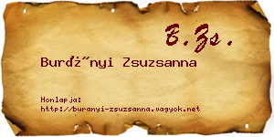 Burányi Zsuzsanna névjegykártya